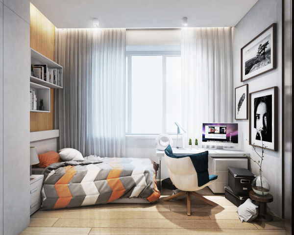 Белый потолок с подсветкой в детской