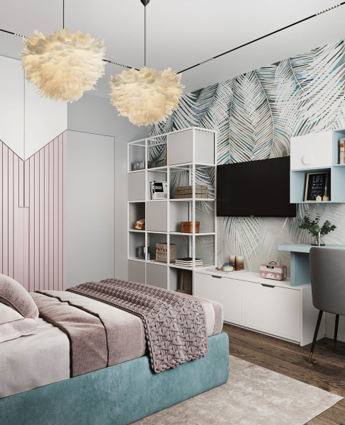 Белый потолок в детской