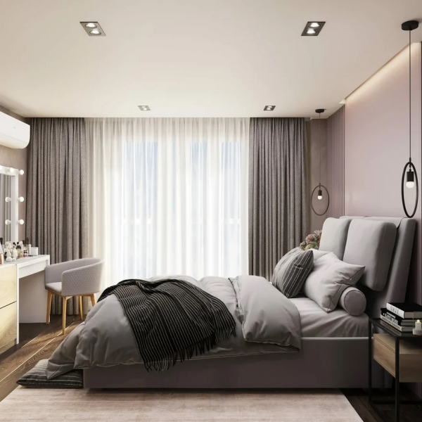 Фото потолка с нишей в спальне