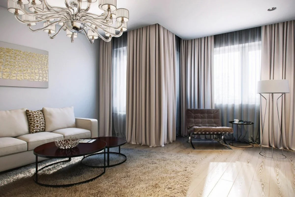 Ниша в потолке в гостиной