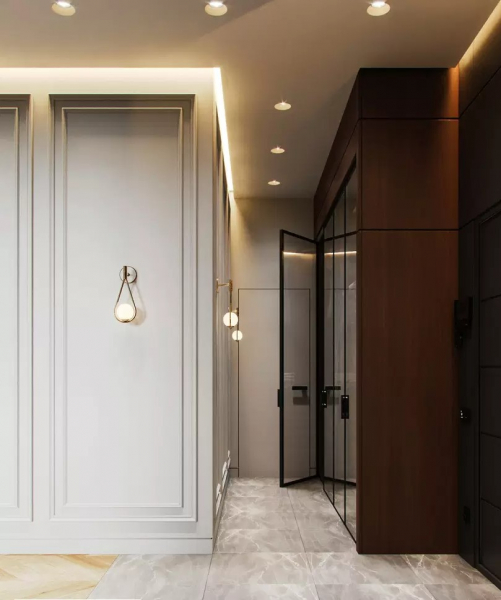Потолок с подсветкой в коридоре