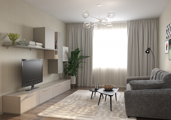 Бесщелевые потолки в зале