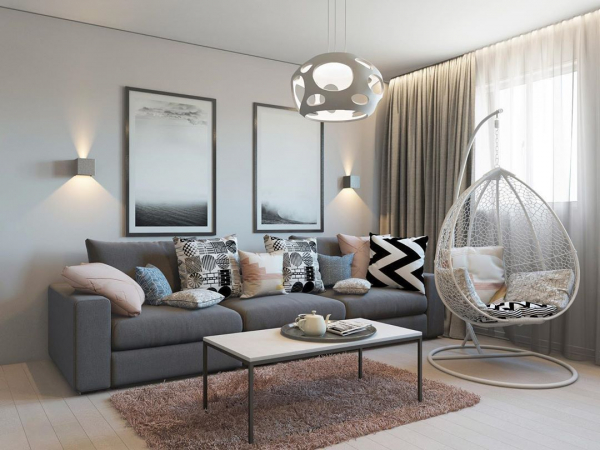 Белый простой потолок с матовым эффектом