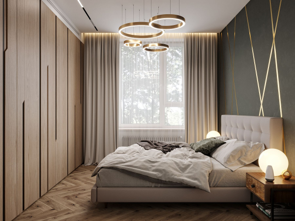 Бесщелевой потолок в спальне