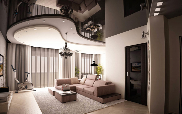 Фото многоуровневого потолка