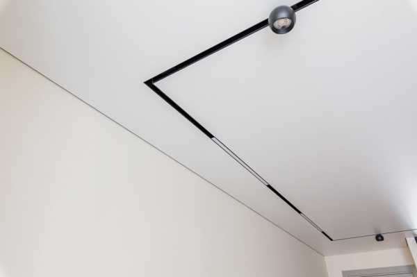 Потолок с трековыми светильниками #1